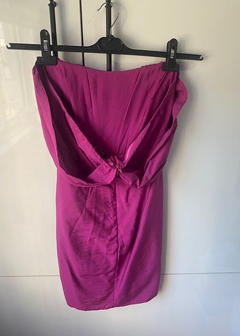 Pembe Drapeli Mini Kokteyl Elbisesi - Görsel 7