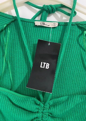 Yeşil V Yaka İnce Askılı Uzun Triko Elbise - Görsel 7