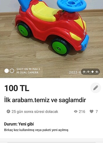  Beden İlk arabam