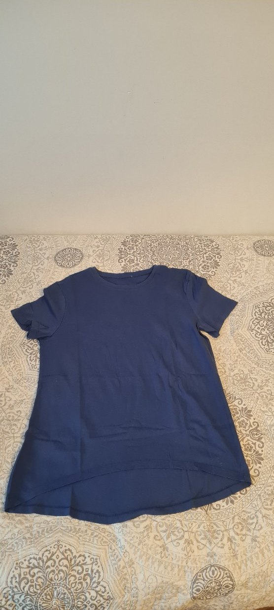 Kadın Lacivert Kısa Kollu Basic Tişört - Görsel 2