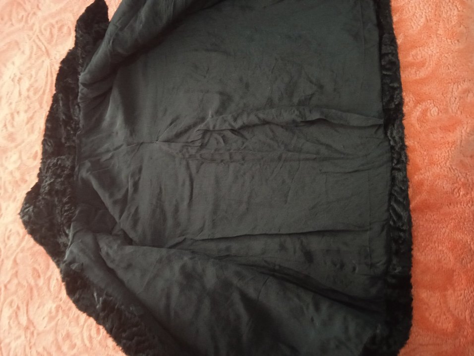 Siyah Kadın Peluş Kürk Ceket - Görsel 3