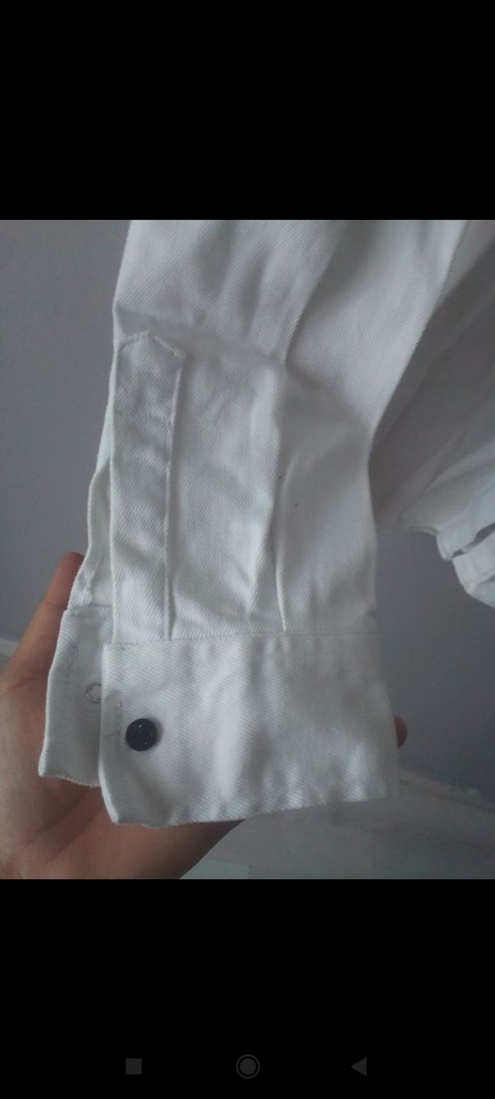 Beyaz Düğmeli Erkek Keten Gömlek - Görsel 2