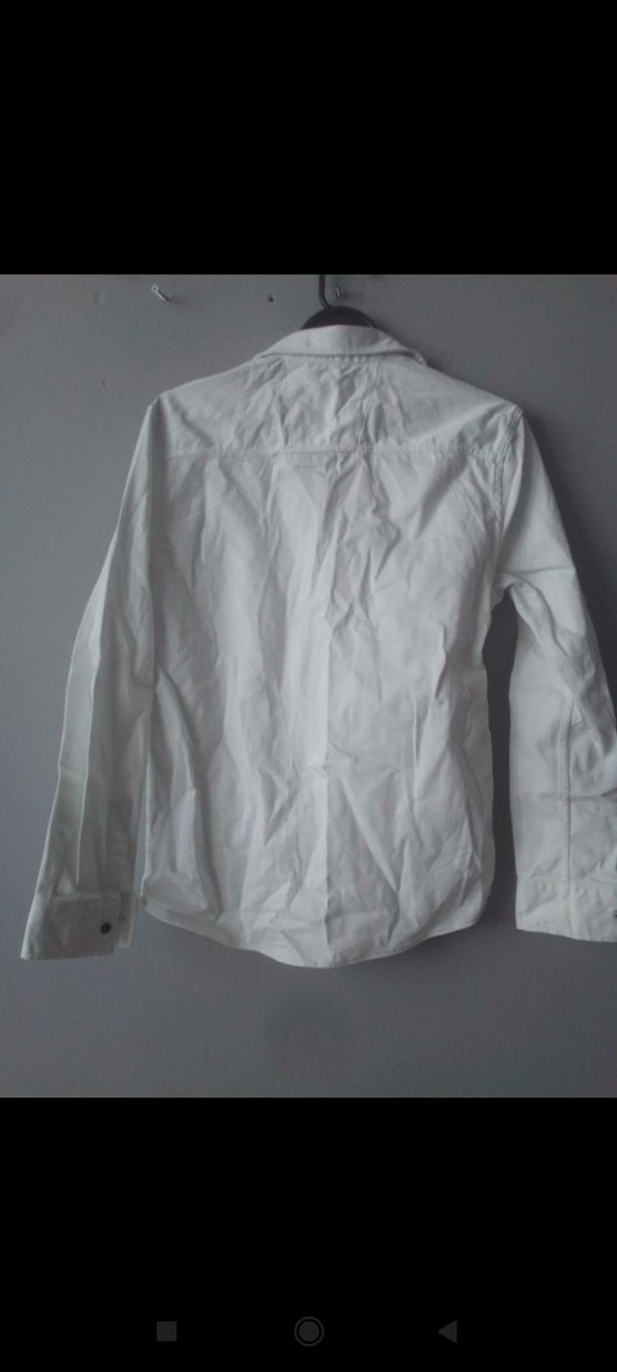 Beyaz Düğmeli Erkek Keten Gömlek - Görsel 4