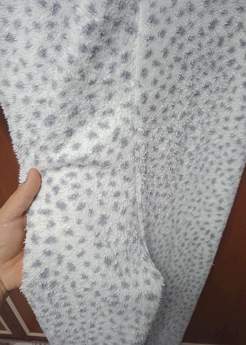 13-14 Yaş Beden gri Renk Gri Leopar Desenli Kız Çocuk Tulum Pijama