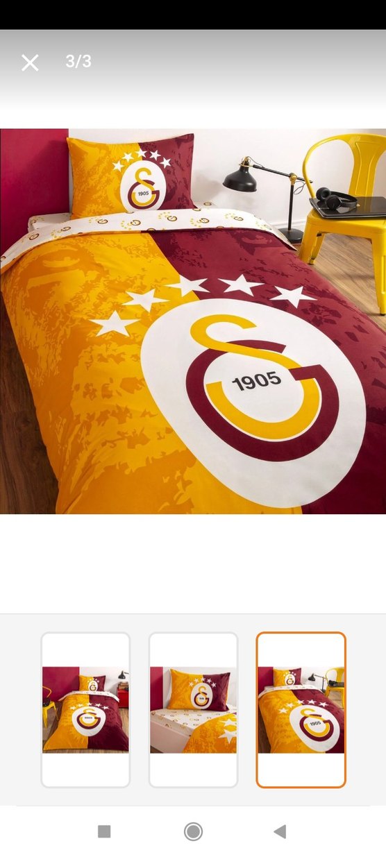 Bordo ve Sarı Galatasaray Baskılı Nevresim Seti - Görsel 2