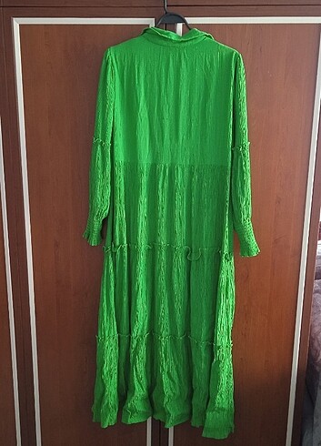 Fushya Yeşil tesettür elbise 44/46 beden - Görsel 6