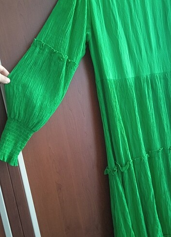 Fushya Yeşil tesettür elbise 44/46 beden - Görsel 9