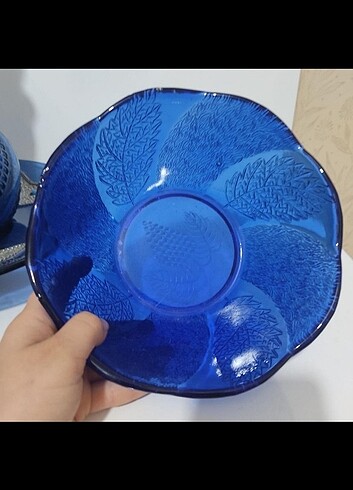 Ikea Mavi cam sürahi 
