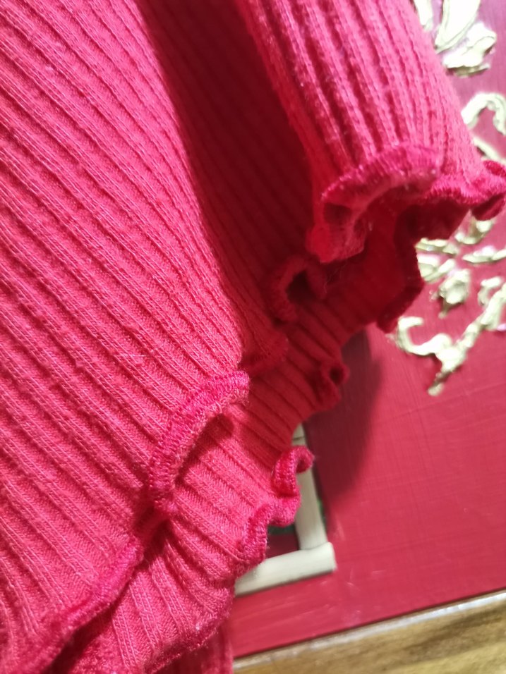 Kırmızı Kısa Kollu Dar Kesim Tişört - Görsel 3