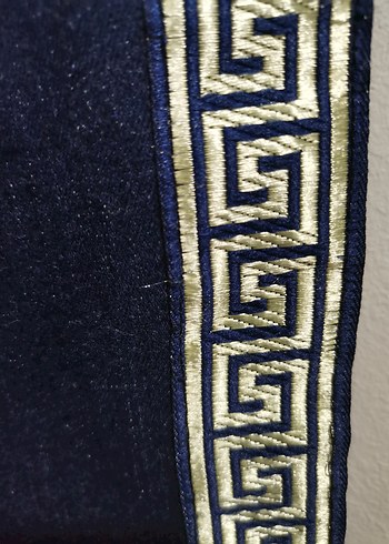 Mavi Yılan Desenli Kemerli Kadın Kot Pantolon - Görsel 6