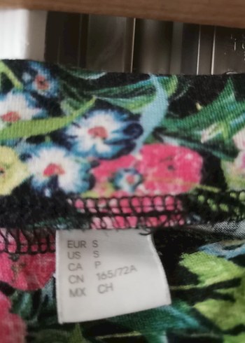 s Beden çeşitli Renk Çiçek Desenli Volanlı Bohem Mini Etek