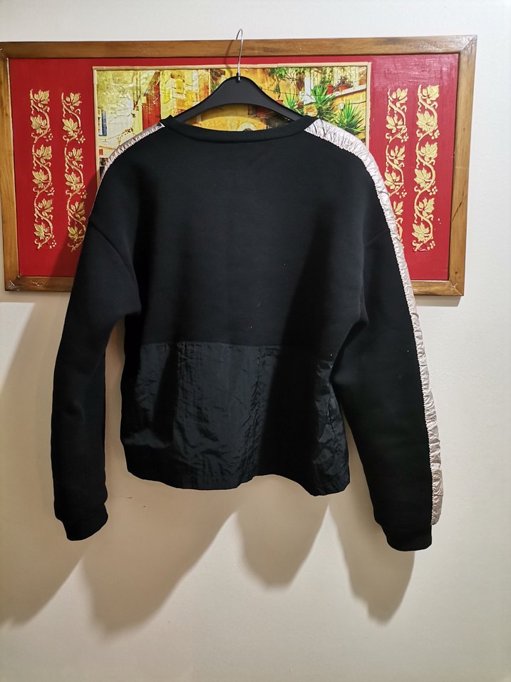 Kadın Siyah Uzun Kollu Sweatshirt - Görsel 2