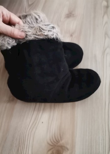 Siyah Erkek Peluş Ev Terliği - Görsel 2