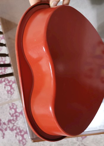 Parlak Bej Kalp Şekilli Kek Kalıbı - Görsel 2