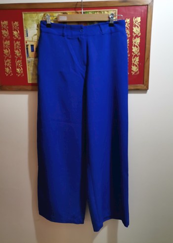 Nakışlı Mavi Bohem Salaş Pantolon - Görsel 5