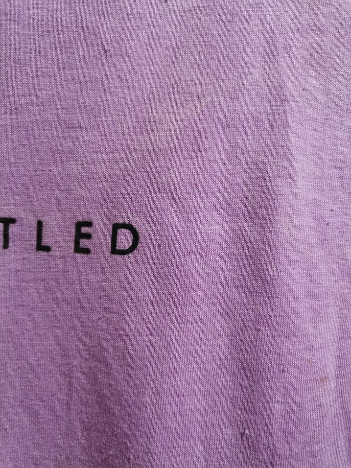 Mor Pamuklu Kadın Tişört - Görsel 2
