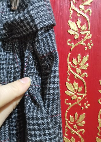 Kadın Gri Kuşaklı Midi Kumaş Pantolon - Görsel 4