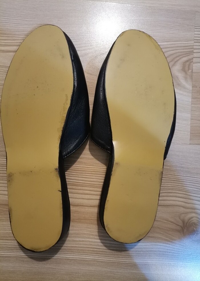 Deri içer erkek terliği - Görsel 3