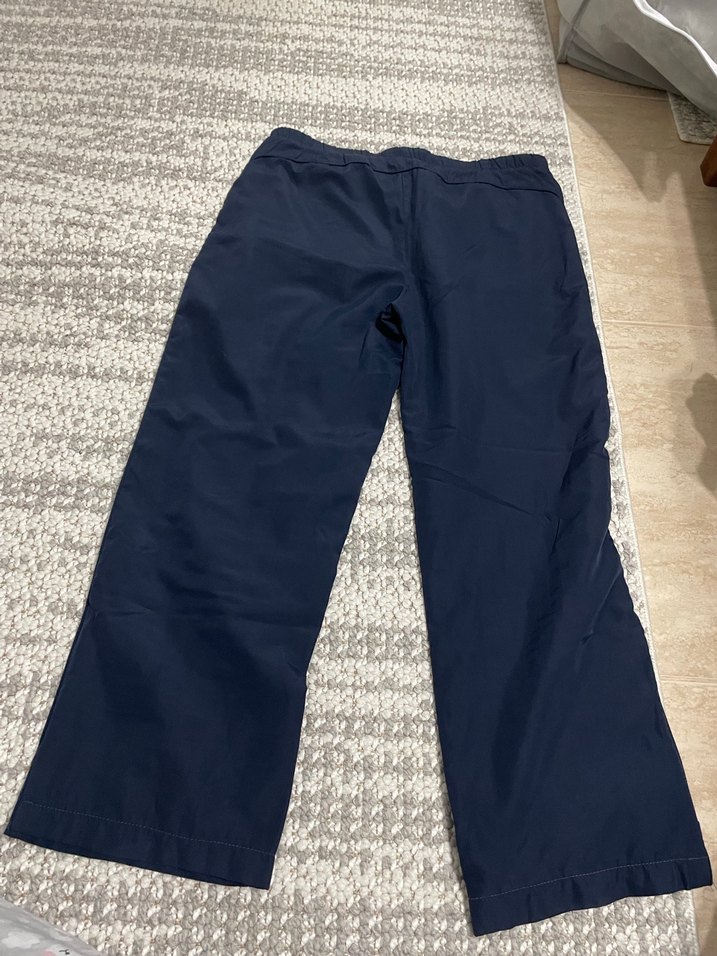 Unisex Mavi Rahat Kesim Kumaş Pantolon - Görsel 4