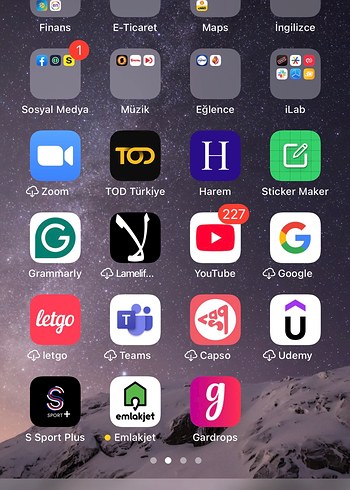 Koyu Gri iPhone Ana Ekran Görüntüsü