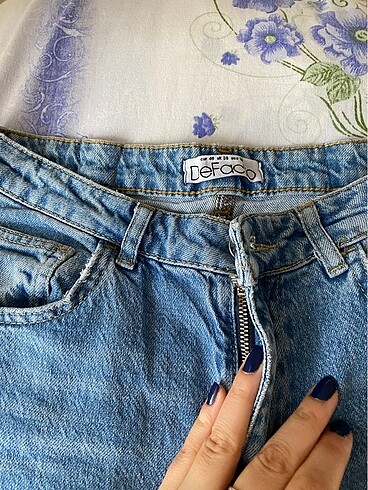 36 Beden mavi Renk Straight Jean
