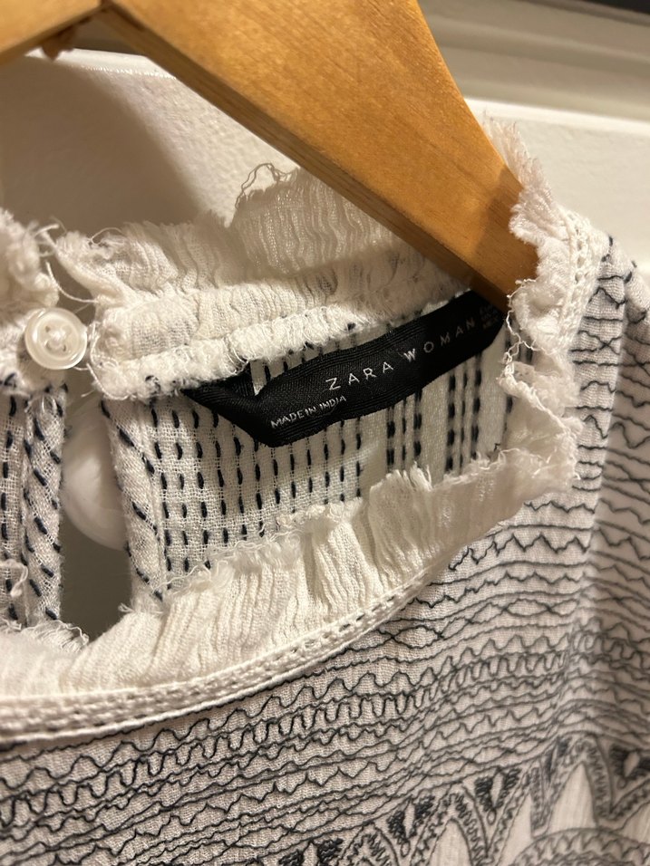 Nakışlı Pilili Bohem Uzun Kollu Elbise - Görsel 3