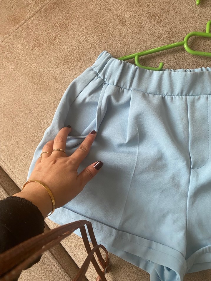 Bej Renkli Rahat Kesim şort - Görsel 4