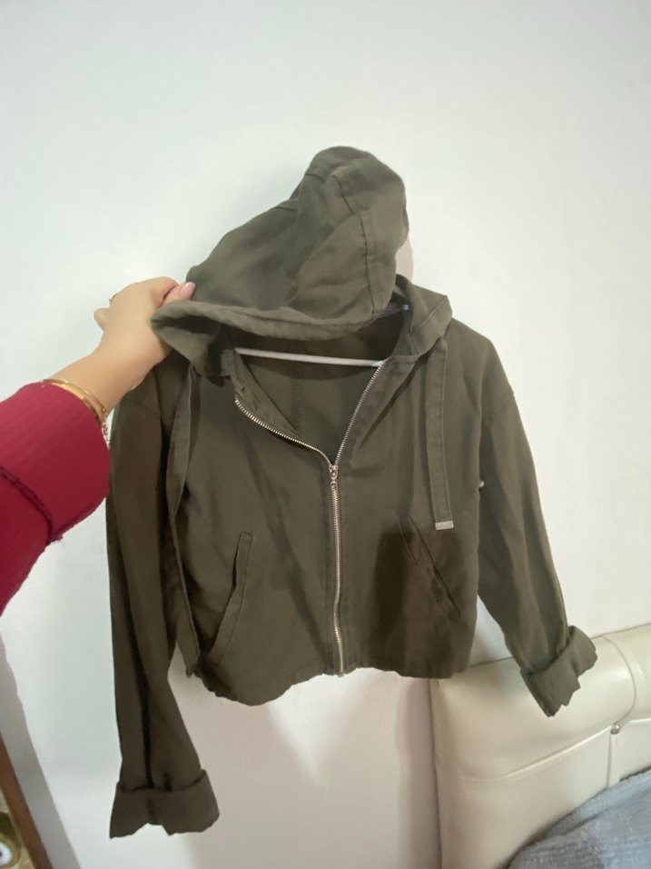 Kadın Kahverengi Fermuarlı Günlük Ceket - Görsel 2