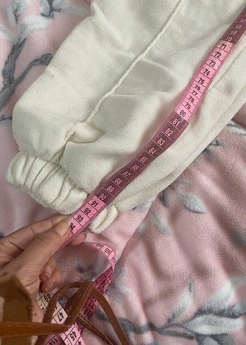 Beyaz Rahat Kesim Kadın Eşofman Altı - Görsel 3