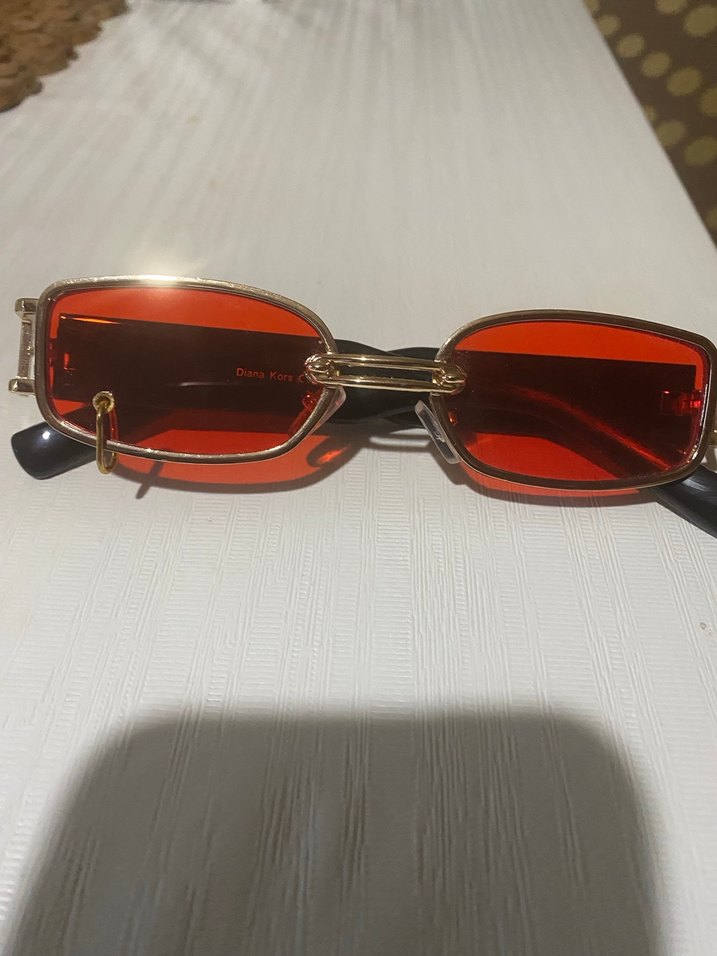 Kırmızı Vintage Kadın Güneş Gözlüğü - Görsel 2