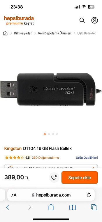 KİNGSTON FLASH BELLEK
