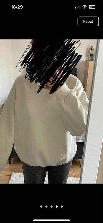 s Beden madmext ekru sweatshirt