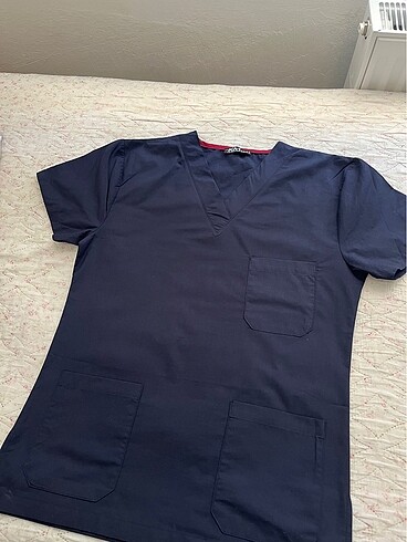 Zara lacivert scrubs hemşire forması