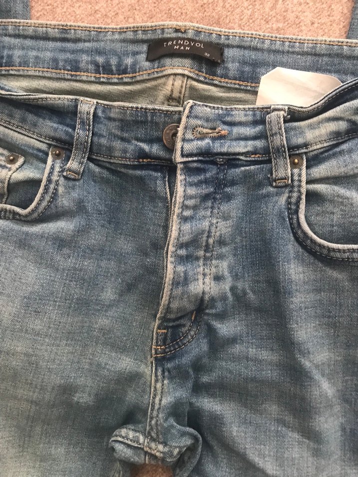 Gevşek Kesim Mavi Erkek Kot Pantolon - Görsel 2