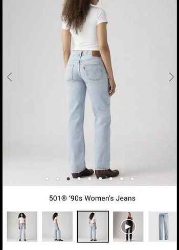Levis Levi S 501 90s Kadin Acik Mavi Jean
