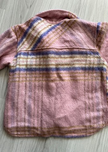 Düğmeli Pembe kız çocuk Gömlek - Görsel 2