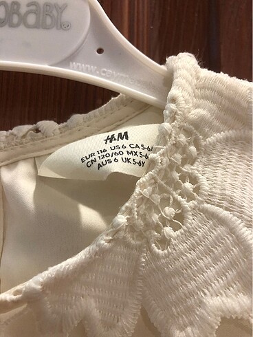 H&M Beyaz Dantel elbise h&m