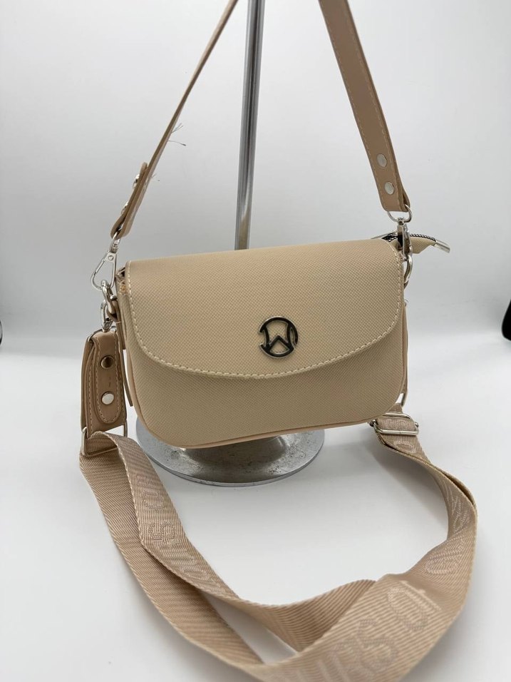 Beyaz Deri Kemer Detaylı Kadın Çanta - Görsel 2