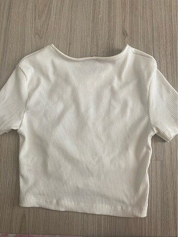 l Beden beyaz Renk Baskılı croptop