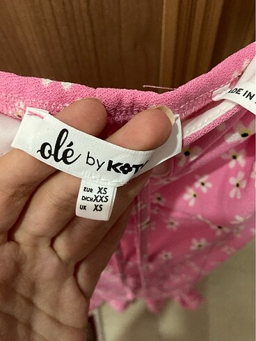 xs Beden pembe Renk Çiçekli elbise