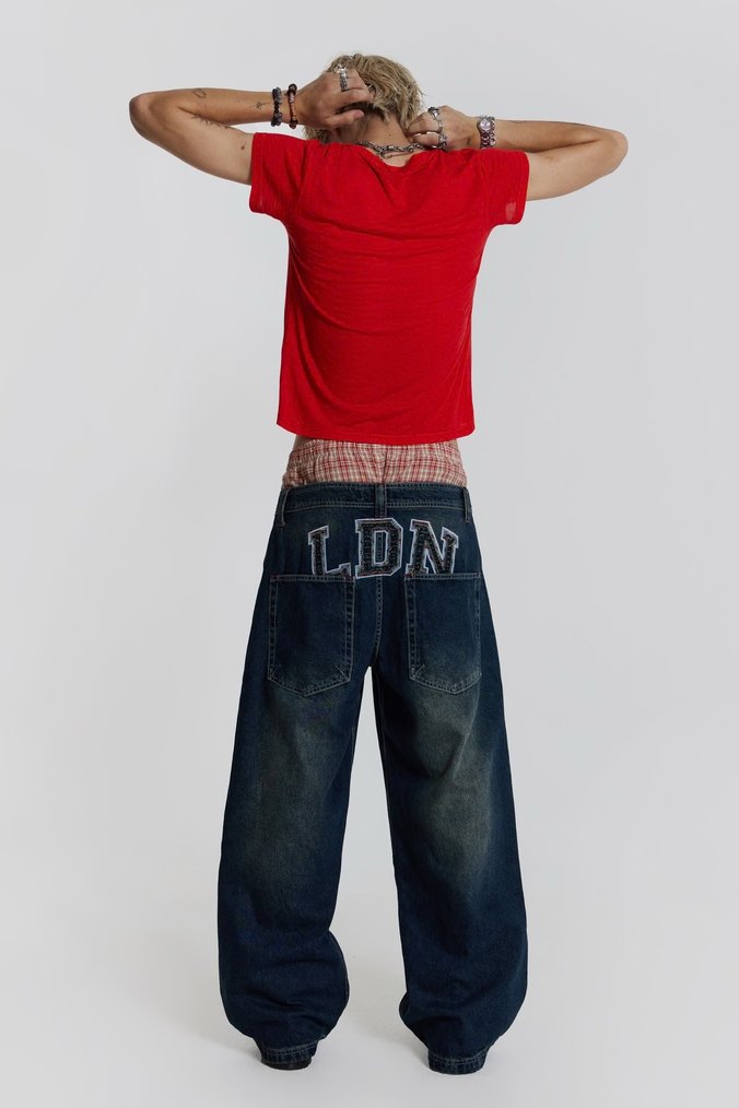 Jaded London baggy pantolon jean - Görsel 4