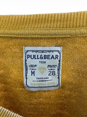 m Beden sarı Renk Pull and Bear Sweatshirt %70 İndirimli.