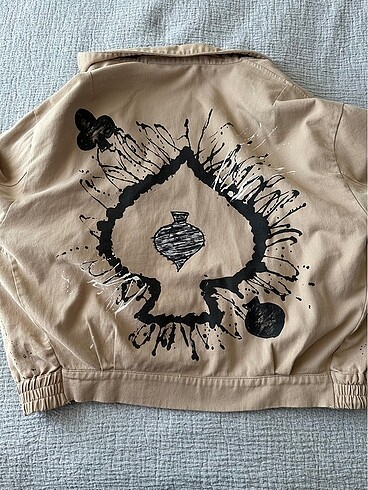 Quzu Desenli bomber ceket