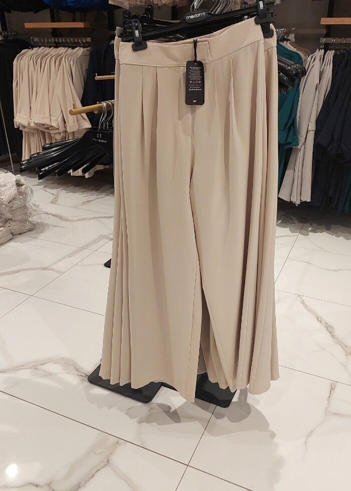 double palazzo pantolon şık - Görsel 3