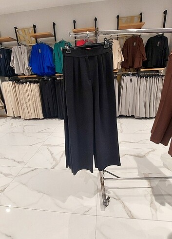 Diğer double palazzo pantolon şık hafif parlak kumaş bel 40cm ?boy 112