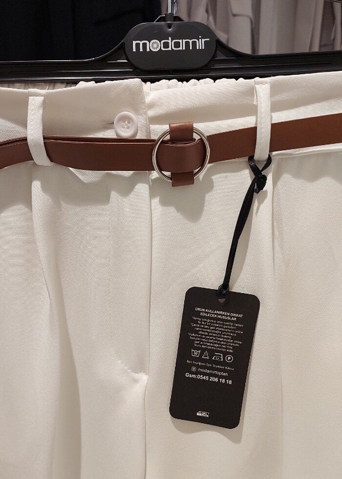 kemerli zarif pantolon bel 42 cm ?boy 93cm? basen 106 cm ?paca 1 - Görsel 2