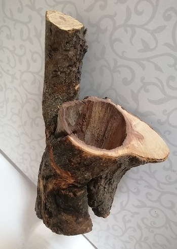 Doğal elma ağacından oyma ahşap