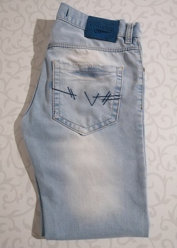 Phantom marka pamuklu taşlı kot pantalon