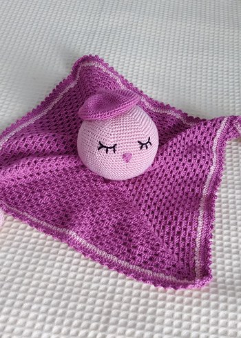 Pembe Örgüamigurumi uykucu çocuk oyuncagi