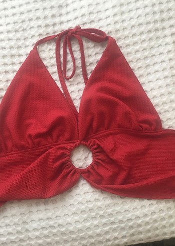 l Beden #Kırmızı önü tokalı Bohem Crop Büstiyer#
